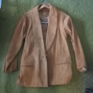 VTG Suede Skirt Suit